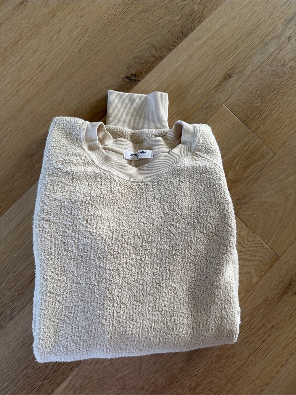 Perfect white tee ziggy sweatshirt in sugar XL
